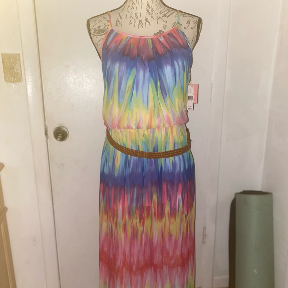 Rainbow strap dress